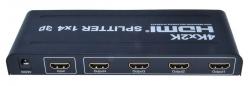 PremiumCord HDMI splitter 1-4 porty kovový - 4K, FULL HD, 3D