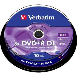 Verbatim DVD+R Dual Layer 10ks, 8.5GB 8x