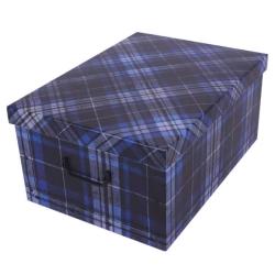 Úložná krabica MAXI TARTAN BLUE 51x37x24cm