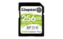 Kingston Canvas Select Plus SDXC 256GB Class 10 UHS-I (r100MB,w85MB)