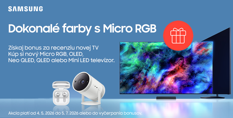 Získaj bonus za recenziu novej  Samsung TV