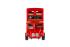 Teddies Autobus "Londýn" červený poschodový kov/plast 12cm na spätné natiahnutie v krabičke