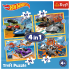 Trefl Trefl Puzzle 4v1 - Vozidlá Hot Wheels / Mattel Hot Wheels