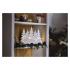 Emos LED dekorácia drevená – vianočná dedinka 31cm, 2x AA, teplá biela, časovač