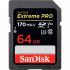 SanDisk Extreme Pro SDXC 64GB Class 10 UHS-I U3 V30 (r170MB,w90MB)