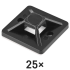 Emos Samolepiace príchytky sťahovacej pásky 20×20mm, čierne, 25ks