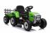 BENEO Elektrický Traktor WORKERS s vlečkou, zelený, diaľkový ovládač