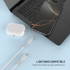FIXED Liquid silicone kábel USB-C to Lightning PD 1.2m biely