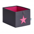LOVE IT STORE IT Malý box na hračky - šedý, ružová hviezda