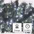 Emos LED vianočná reťaz – cluster/ježko 8m, studená biela, časovač