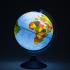 Alaysky's Alaysky's 32 cm RELIEF Cable - Free Globe Physical / Political with Led CZ