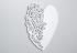 KLUPS Postieľka detská NEL Srdce 120x60 cm bielo-šedá