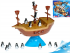 MIKRO -  Pirátska loď s balancujúcimi tučňiakmi v krabičke