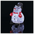 Emos LED vianočný snehuliak 28cm, vonkajší, studená biela, časovač
