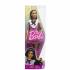 Mattel Mattel Barbie Modelka - ružové kockované šaty