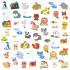 Janod Janod Stickers Veľké samolepky Zvieratká 50 ks od 18 mesiacov