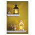 Emos LED dekorácia – lampáš antik biela blikajúca, 3xAAA, vnútorný, vintage, časovač