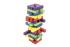 Teddies Hra veža drevená 60ks farebných dielikov spoločenská hra hlavolam v krabičke 7,5x27,5x7,5cm