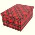 Úložná krabica MAXI TARTAN ROSSO 51x37x24cm