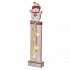 Emos LED dekorácia drevená – snehuliak 46cm, 2x AA, vnútorná, teplá biela, časovač