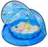 Paradiso Sun&Fun box Modrý stan s pieskoviskom - bazénom mušľa a loptičkami