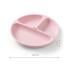 BABYONO Tanier silikónový s prísavkou - pink 6m+