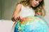 Alaysky's Alaysky's 32 cm RELIEF Cable - Free Globe Physical / Political with Led CZ
