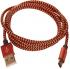 CellFish  1m univerzálny pletený kabel USB-C oranžový (bulk)
