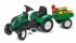 FALK Šľapací traktor Ranch Trac zelený s vlečkou a lopatkou s hrabličkami