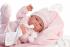 Llorens Llorens 73860 NEW BORN DIEVČATKO - realistická bábika bábätko s celovinylovým telom - 40cm
