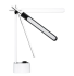Rebel KOM1019 Stolná lampa s hodinami s USB-C nabíjaním
