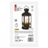 Emos LED dekorácia – vianočný lampáš so sviečkami čierny 35.5cm, 3x C, vnútorný, vintage