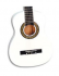 Bino Klasická drevená gitara 75 cm biela