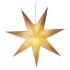 Emos LED hviezda papierová závesná so zlatými trblietkami na okrajoch, biela, 60cm, vnútorná