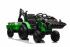 BENEO Elektrický traktor TOP-WORKER 12V s naberačkami a prívesom, zelený