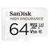 SanDisk High Endurance Video MicroSDXC 64GB Class 10 U3 V30 (r100/w40)