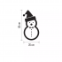 Emos LED vianočný snehuliak drevený 30cm, 2× AA, teplá b., čas.