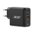 Acer GAN 67W PD charger, 2xUSB-C, 1xUSB-A čierny