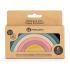 PETITE&MARS Hračka silikónová skladacia Rainbow Misty Green 12m+