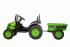 BENEO Elektrický Traktor POWER s vlečkou, zelený, Pohon zadných kolies, 12V batéria, Plastové kolesá