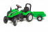FALK Šliapací traktor Land master zelený s vlečkou