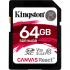 Kingston Canvas React SDXC 64GB class 10 UHS-I U3 V30 A1 (r100MB,w80MB)