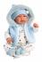 Llorens Llorens 84439 NEW BORN - realistická bábika bábätko so zvukom a mäkkým látkovým telom 44cm