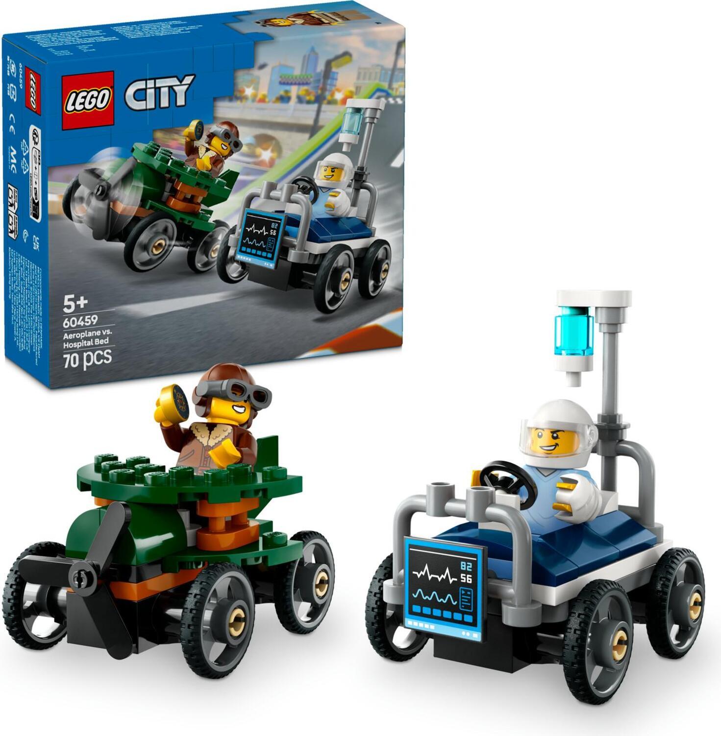 LEGO® LEGO® City 60459 Pretekársky balíček: Lietadlo vs. nemocničné lôžko 2260459