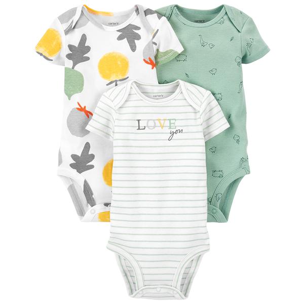 CARTER'S Body krátky rukáv Veggies neutrál LBB 3 ks PRE, veľ. 46 1L779610_PRE