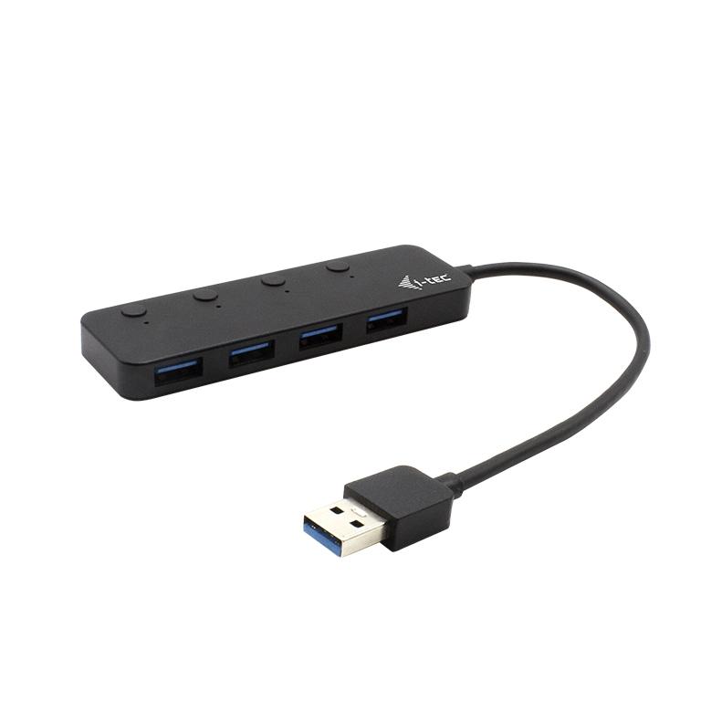 i-Tec USB 3.0 Metal HUB 4-Port s vypínačmi na jednotlivých portoch U3CHARGEHUB4