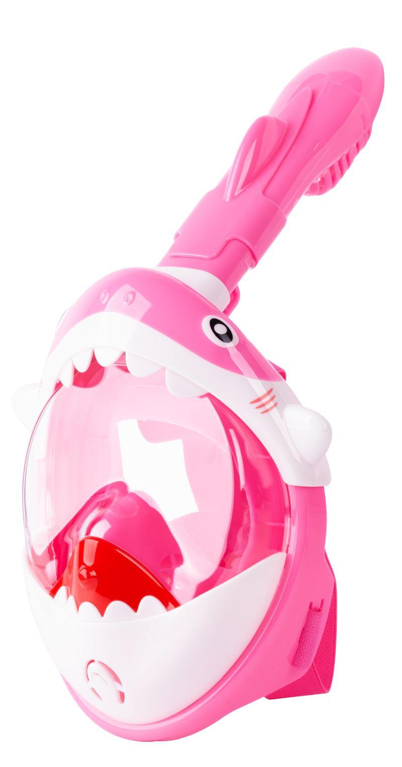 STREND PRO Maska šnorchlovacia Shark, celotvárová, pre deti 4+, XS, ružová 8050179 - Plavecké a potápačské potreby