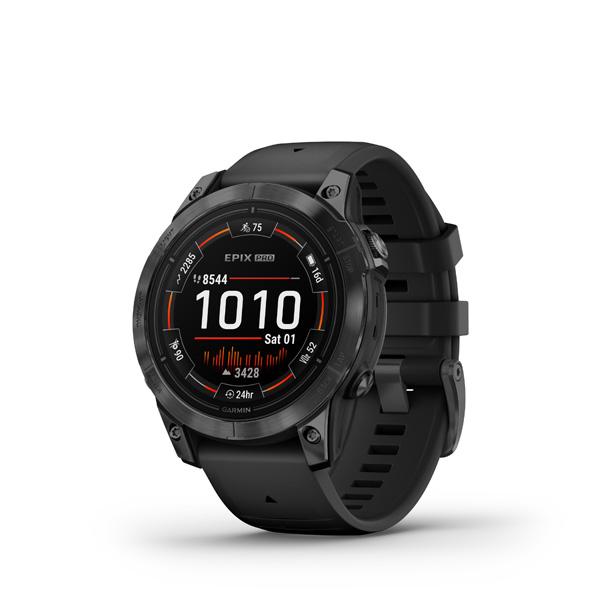 Garmin epix Pro (g2), 47mm, Slate Gray, Black band 010-02803-01 - Prémiové multi-športové smart GPS hodinky s AMOLED displejom a LED baterkou