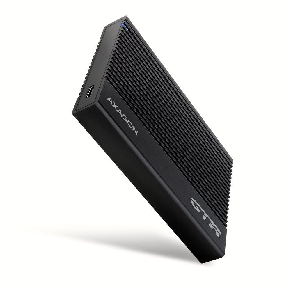 AXAGON hliníkový externý RIBBED box čierny USB-C EE25-GTR