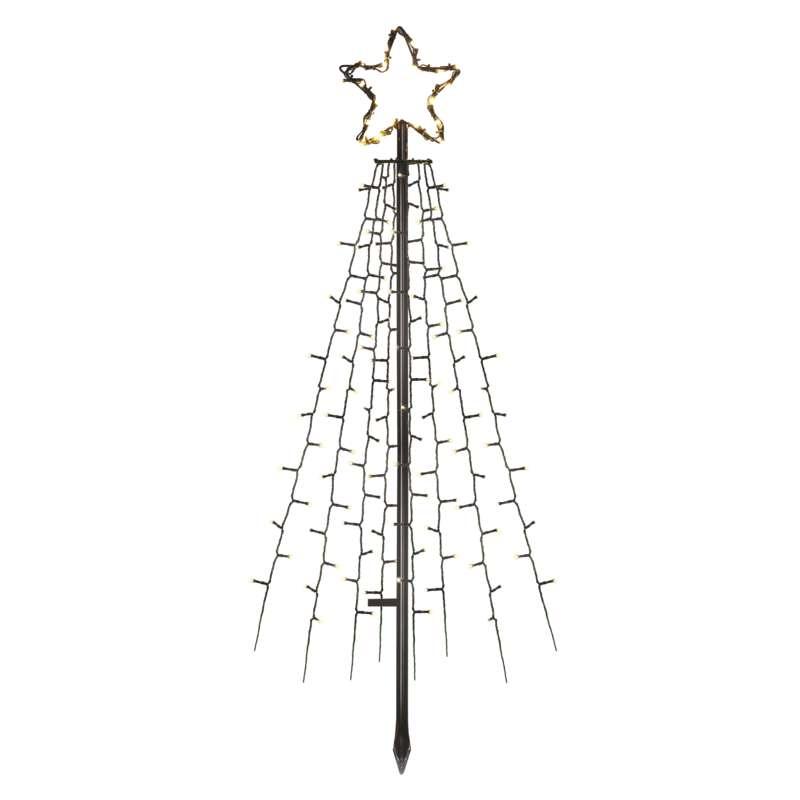 Emos LED vianočný strom kovový 180cm, vonkajší aj vnútorný, teplá biela, časovač DCTW02